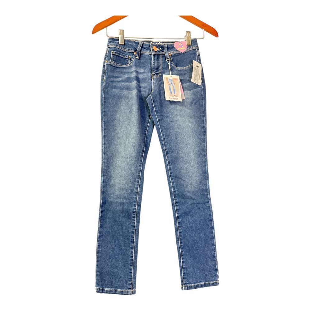 YMI Girls Skinny Jeans Medium Wash Denim Classic‎ Fit Straight Leg New Size 12